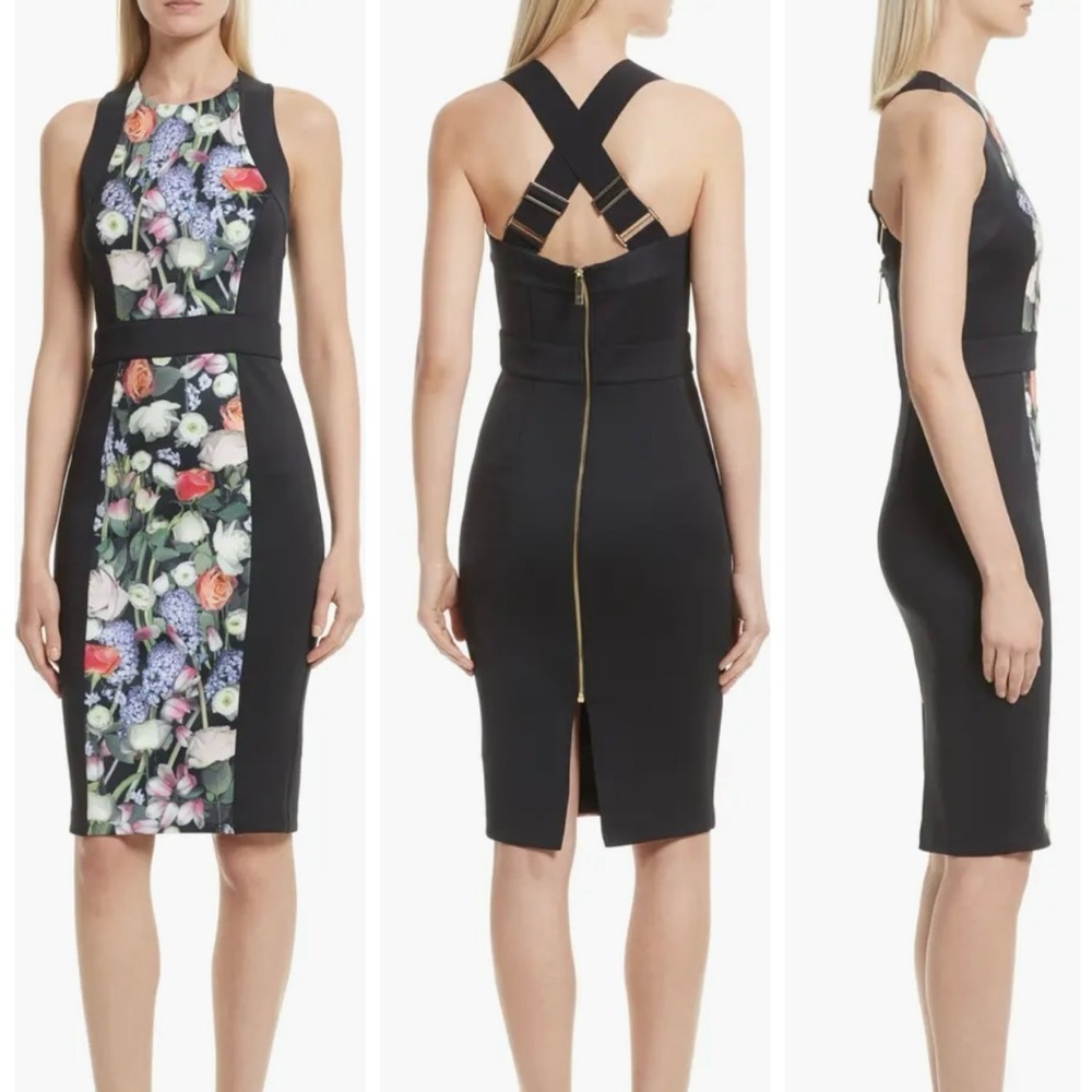 Ted Baker London Black Floral Dress